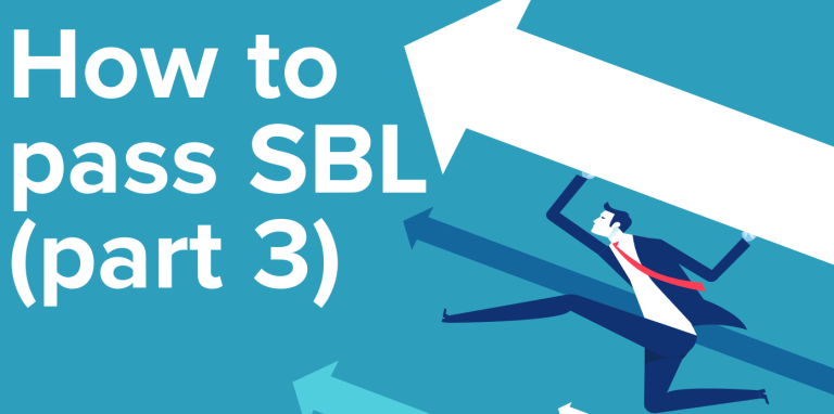 How to pass SBL (part 3)