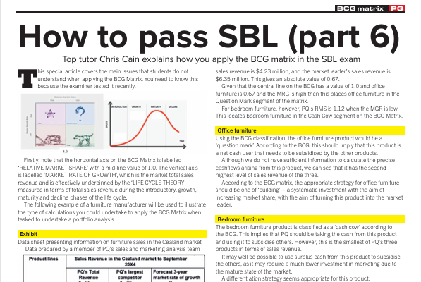 Beware the BCG matrix!